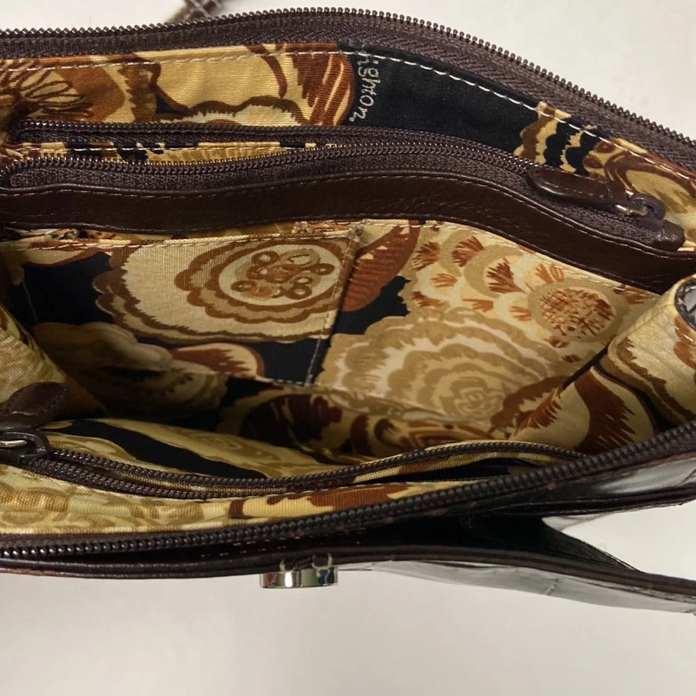 Brighton Embossed Crocodile Crossbody Purse